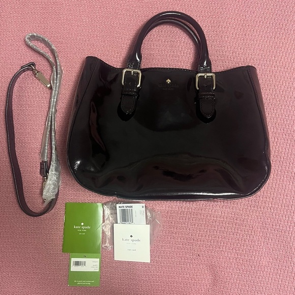 Kate Spade New York Cameron Street Miles Black Patent Leather Shoulder Bag - Picture 2 of 9